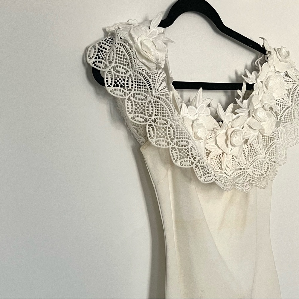 All dressed in White Gorgeous Fitted Dress